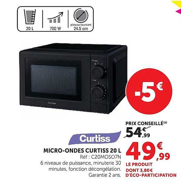MICRO-ONDES CURTISS 20 L