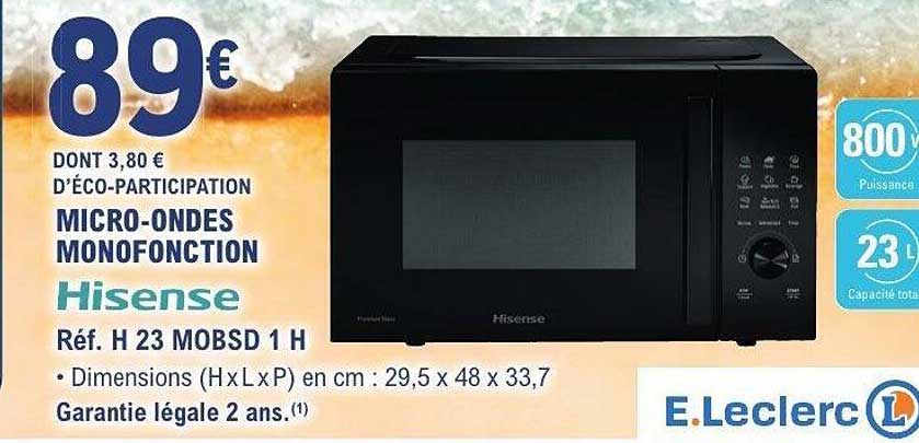 MICRO-ONDES MONOFONCTION Hisense Réf. H 23 MOBSD 1 H