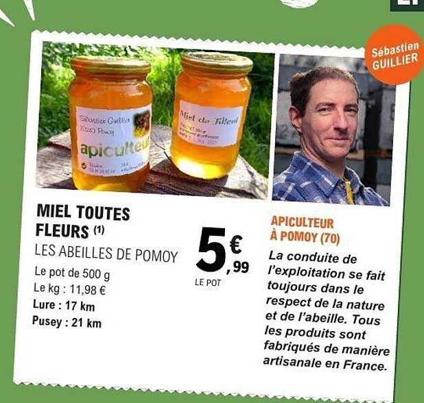 MIEL TOUTES FLEURS (1) LES ABEILLES DE POMOY