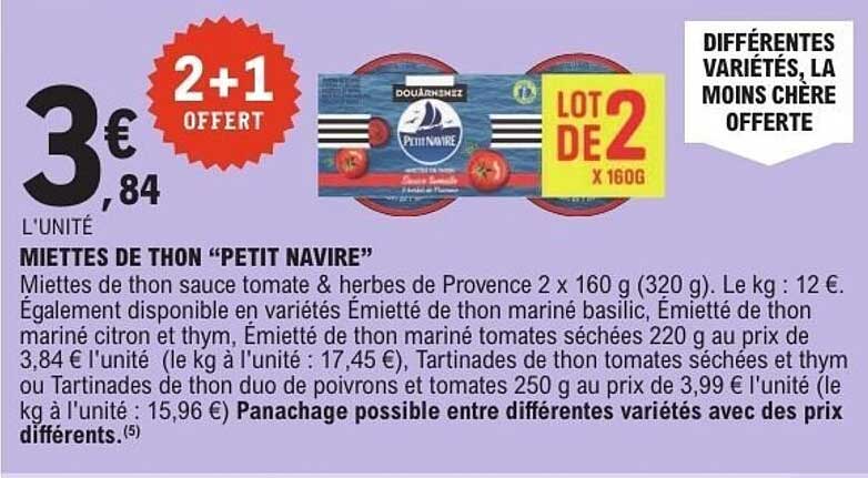 MIETTES DE THON “PETIT NAVIRE”