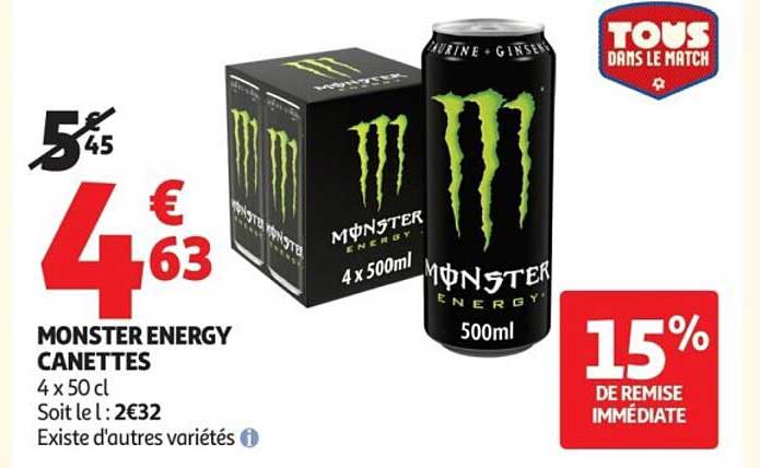 MONSTER ENERGY CANETTES