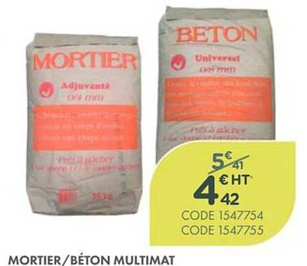 MORTIER/BÉTON MULTIMAT