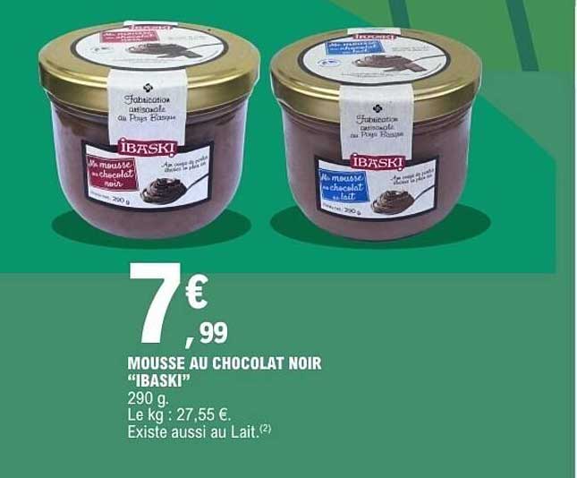 MOUSSE AU CHOCOLAT NOIR "IBASKI"
