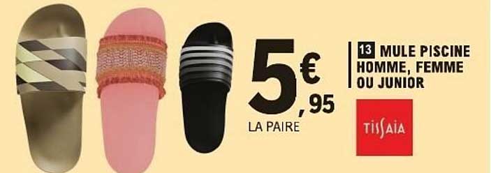 MULE PISCINE HOMME, FEMME OU JUNIOR