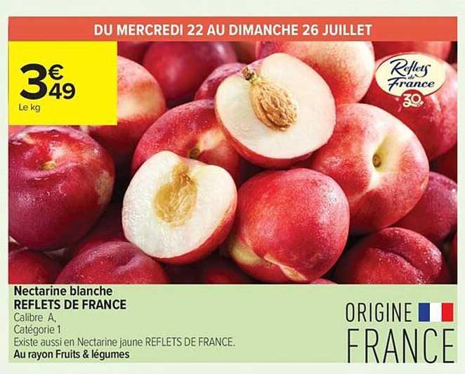 Nectarine blanche REFLETS DE FRANCE