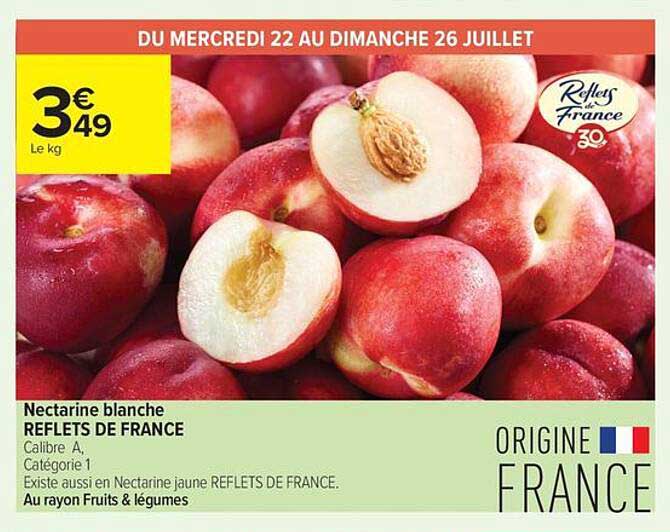 Nectarine blanche REFLETS DE FRANCE