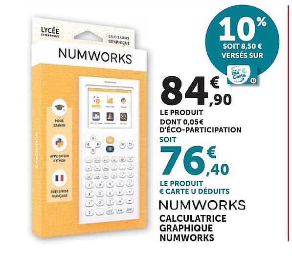 NUMWORKS CALCULATRICE GRAPHIQUE NUMWORKS