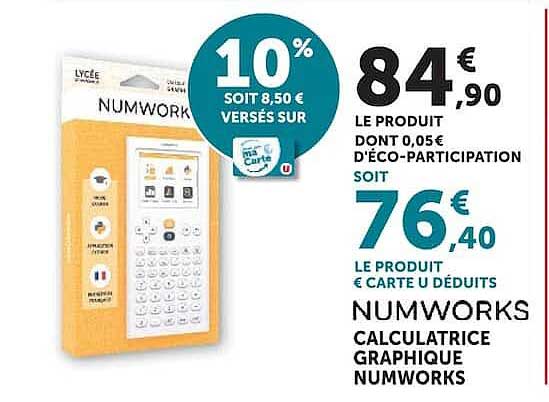 NUMWORKS CALCULATRICE GRAPHIQUE NUMWORKS