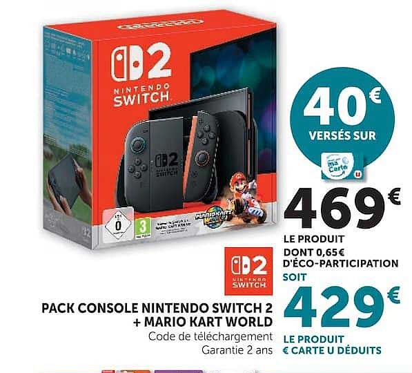 PACK CONSOLE NINTENDO SWITCH 2 + MARIO KART WORLD