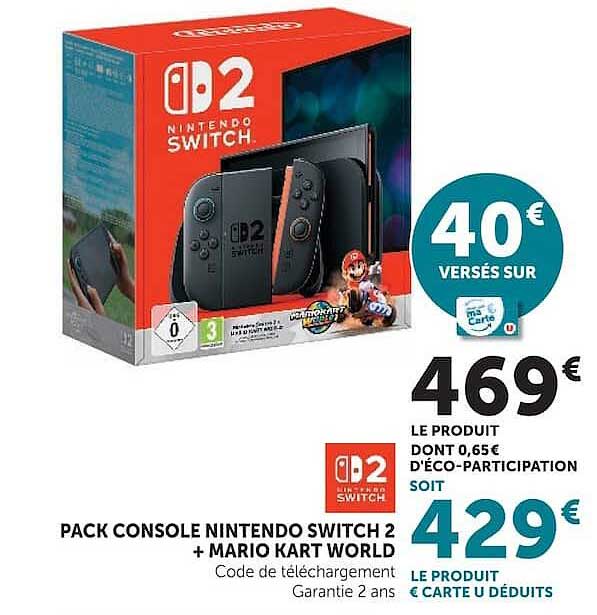 PACK CONSOLE NINTENDO SWITCH 2 + MARIO KART WORLD