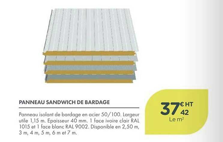 PANNEAU SANDWICH DE BARDAGE