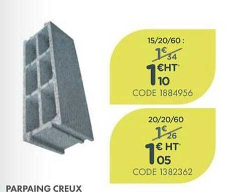 PARPAING CREUX
