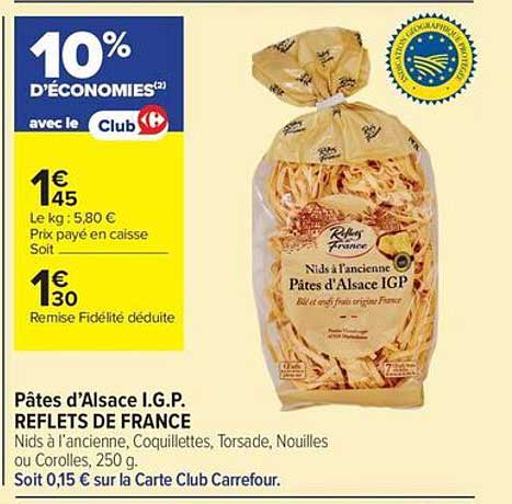 Pâtes d’Alsace I.G.P. REFLETS DE FRANCE