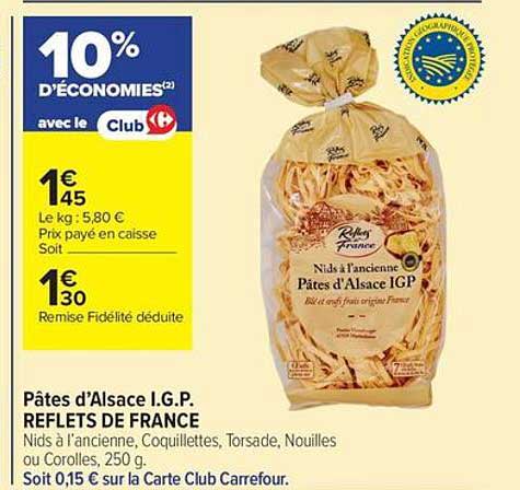 Pâtes d’Alsace I.G.P. REFLETS DE FRANCE