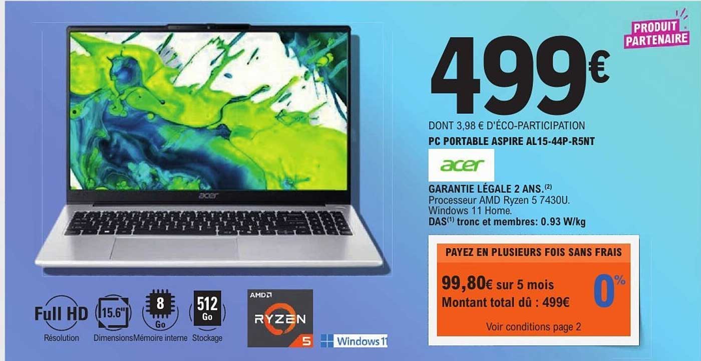 PC PORTABLE ASPIRE AL15-44P-R5NT