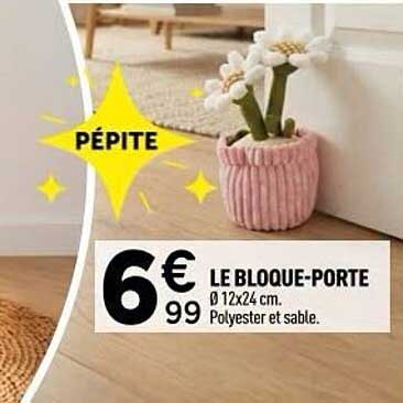 PÉPITE LE BLOQUÉ-PORTE 0,12x24 cm. Polyester et sable.