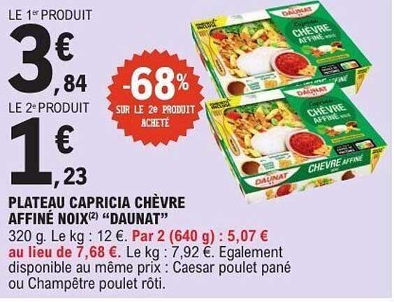 PLATEAU CAPRICIA CHÈVRE AFFINÉ NOIX(2) “DAUNAT”