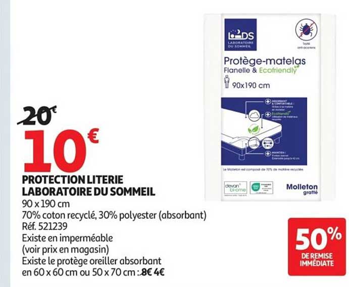 PROTECTION LITERIE LABORATOIRE DU SOMMEIL