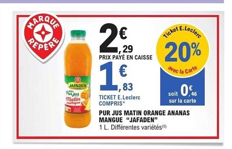 PUR JUS MATIN ORANGE ANANAS MANGUE “JAFADEN”