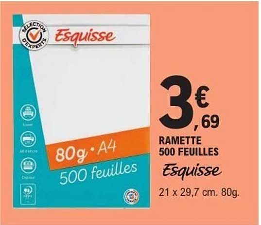 RAMETTE 500 FEUILLES Esquisse