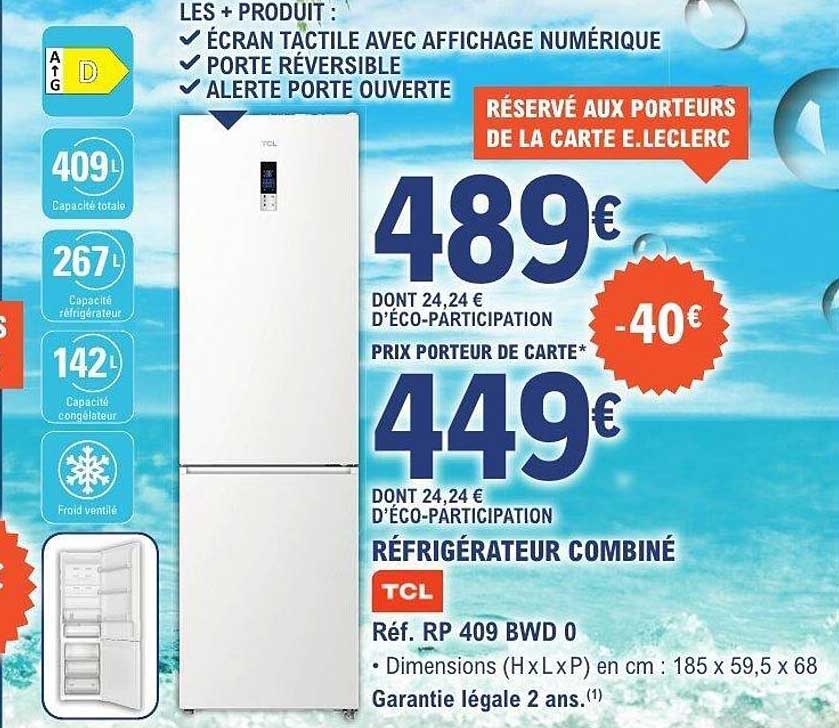 RÉFRIGÉRATEUR COMBINÉ