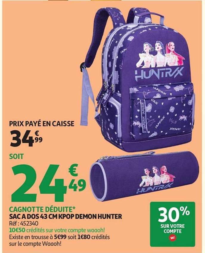 SAC A DOS 43 CM KPOP DEMON HUNTER