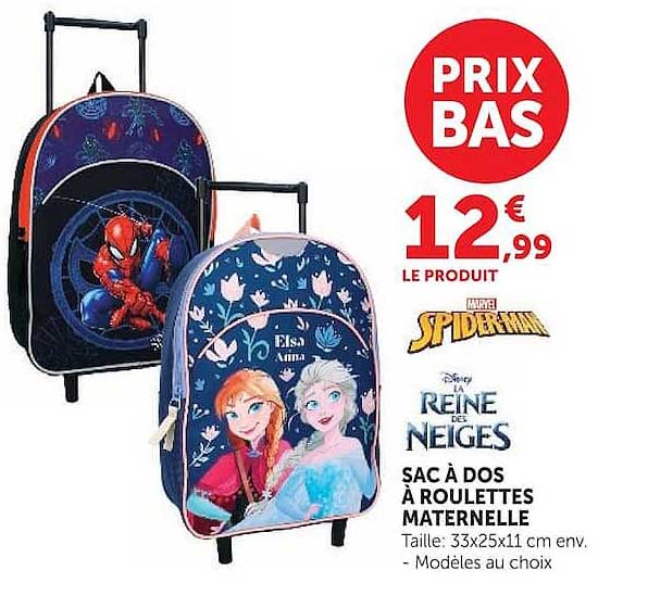 SAC À DOS À ROULETTES MATERNELLE
