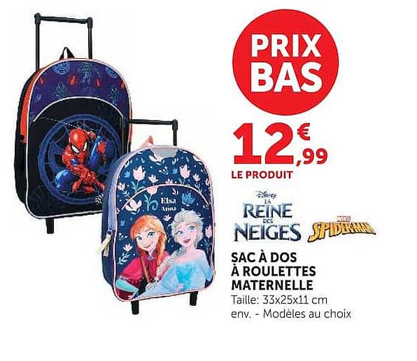 SAC À DOS À ROULETTES MATERNELLE