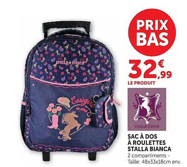 SAC À DOS À ROULETTES STALLA BIANCA