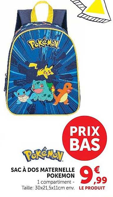 SAC À DOS MATERNELLE POKEMON