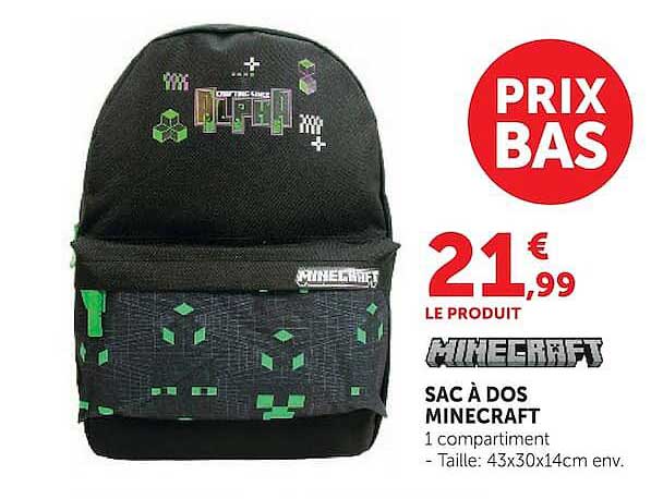 SAC À DOS MINECRAFT