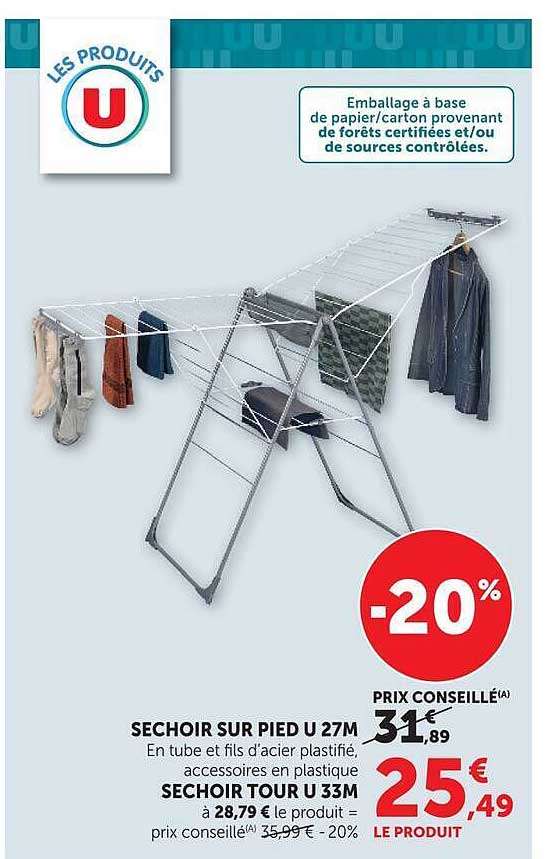 SECHOIR SUR PIED U 27M