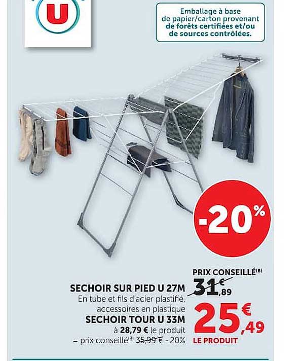 SECHOIR SUR PIED U 27M