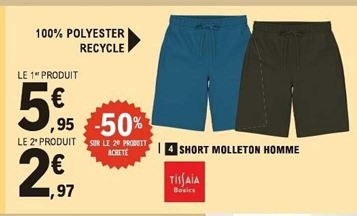 SHORT MOLLETON HOMME