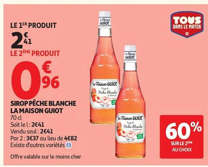SIROP PÊCHE BLANCHE LA MAISON GUIOT
