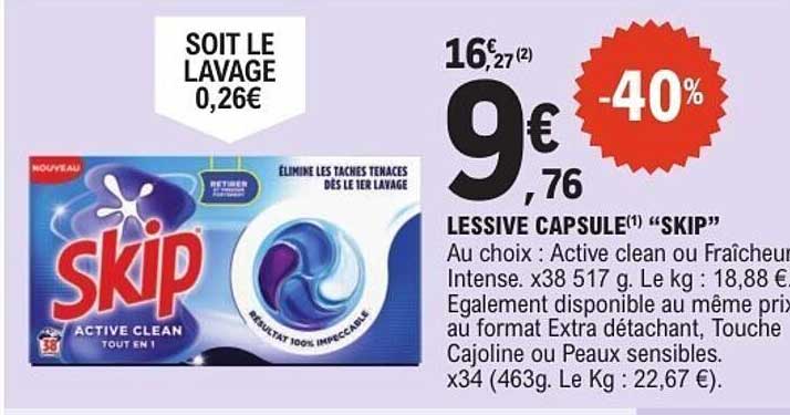 SOIT LE LAVAGE 0,26€