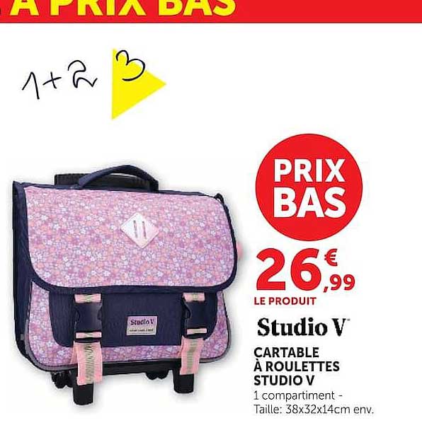 Studio V CARTABLE À ROULETTES STUDIO V