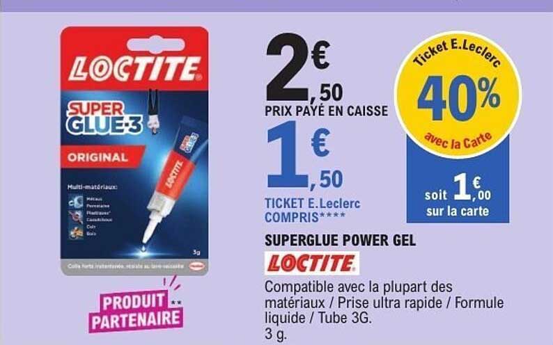 SUPERGLUE POWER GEL LOCTITE