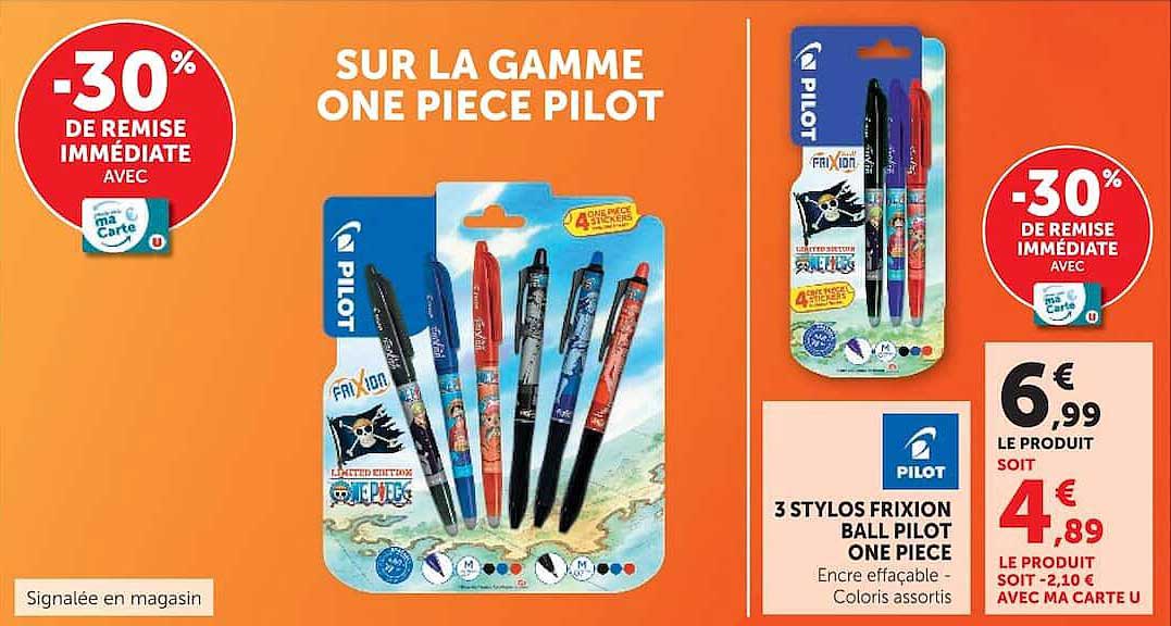 SUR LA GAMME ONE PIECE PILOT