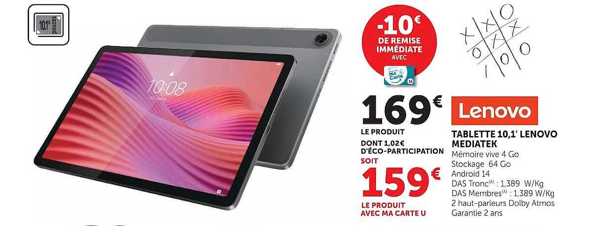 TABLETTE 10,1' LENOVO MEDIATEK