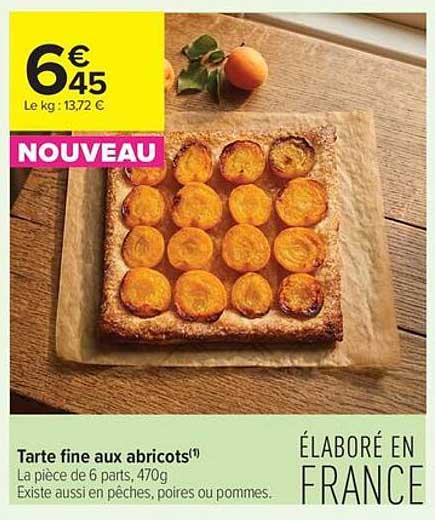 Tarte fine aux abricots