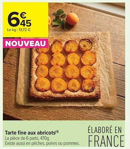 Tarte fine aux abricots