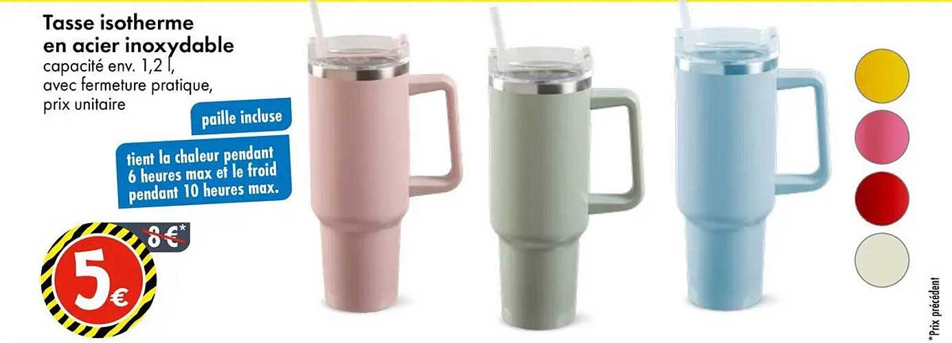 Tasse isotherme en acier inoxydable