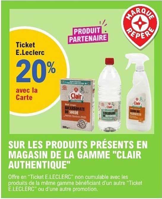 Ticket E.Leclerc 20% avec la Carte