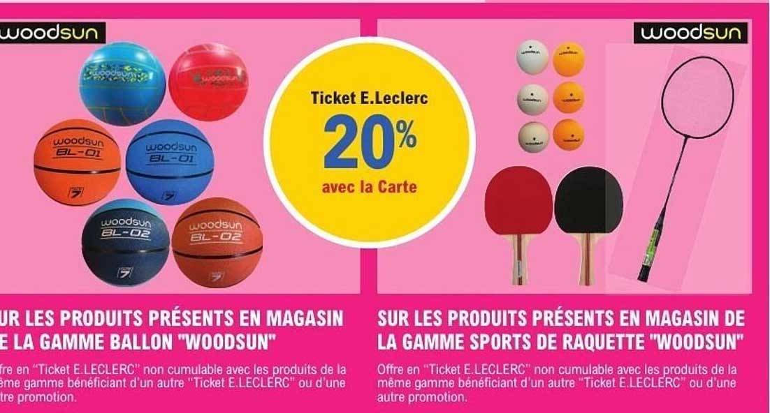 Ticket E.Leclerc 20% avec la Carte