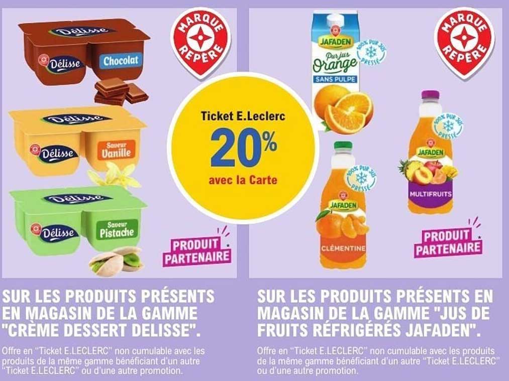 Ticket E.Leclerc 20% avec la Carte