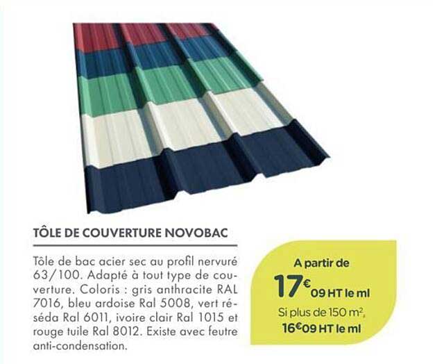 TÔLE DE COUVERTURE NOVOBAC
