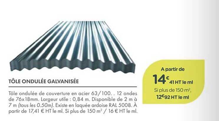 TÔLE ONDULÉE GALVANISÉE