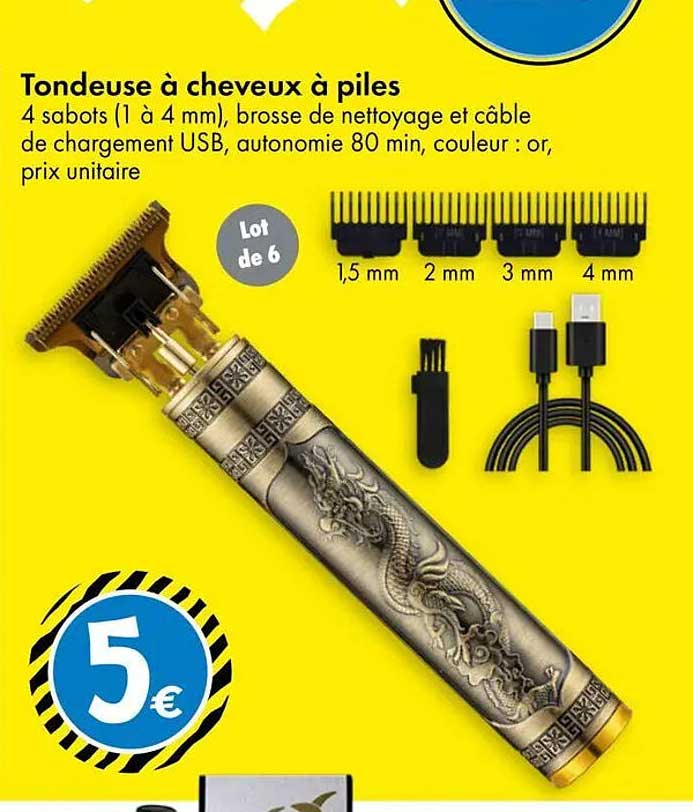 Tondeuse à cheveux à piles