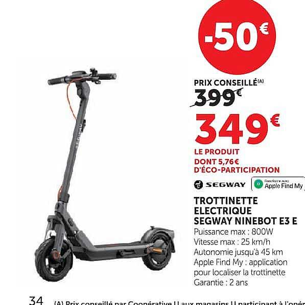 TROTTINETTE ELECTRIQUE SEGWAY NINEBOT E3 E